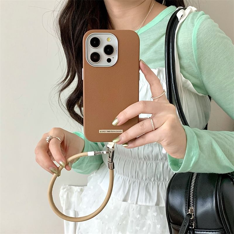 Phone Faux Case Leather Plain
