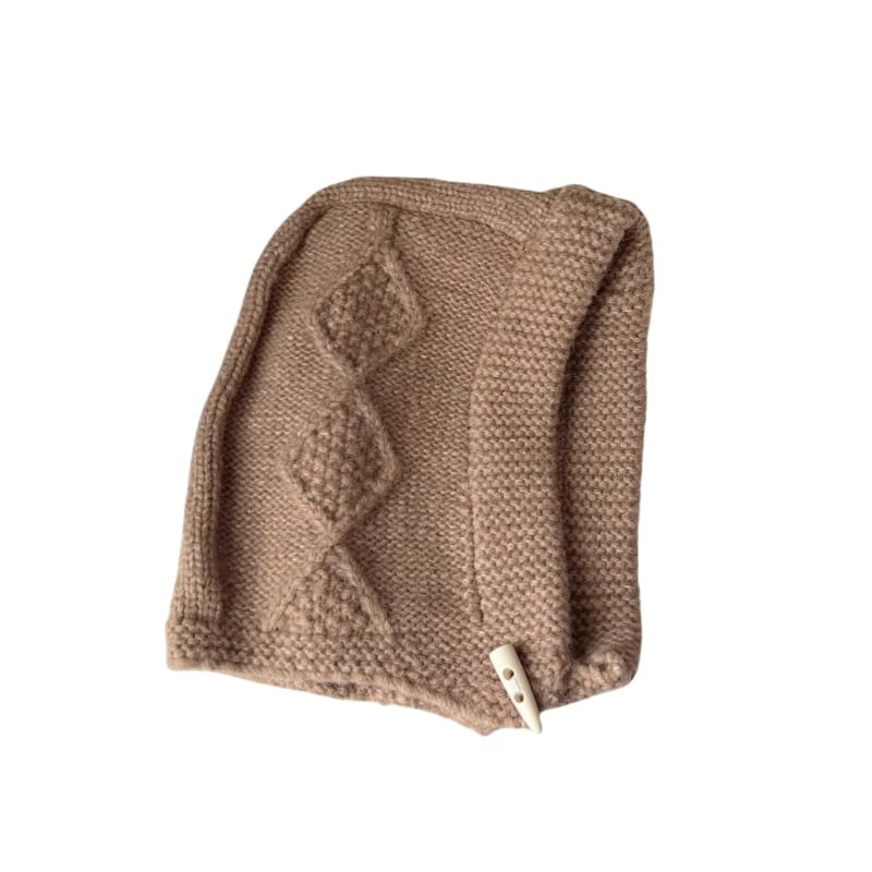 Plain Cable Balaclava Knit