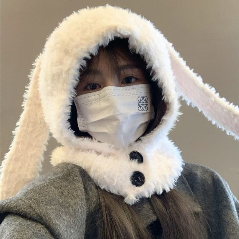 Rabbit Ear Chenille Balaclava