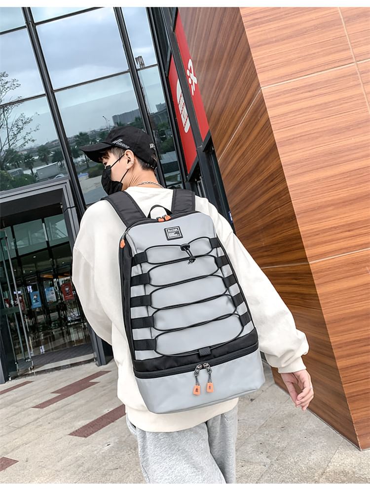 Lettering Applique Laptop Backpack