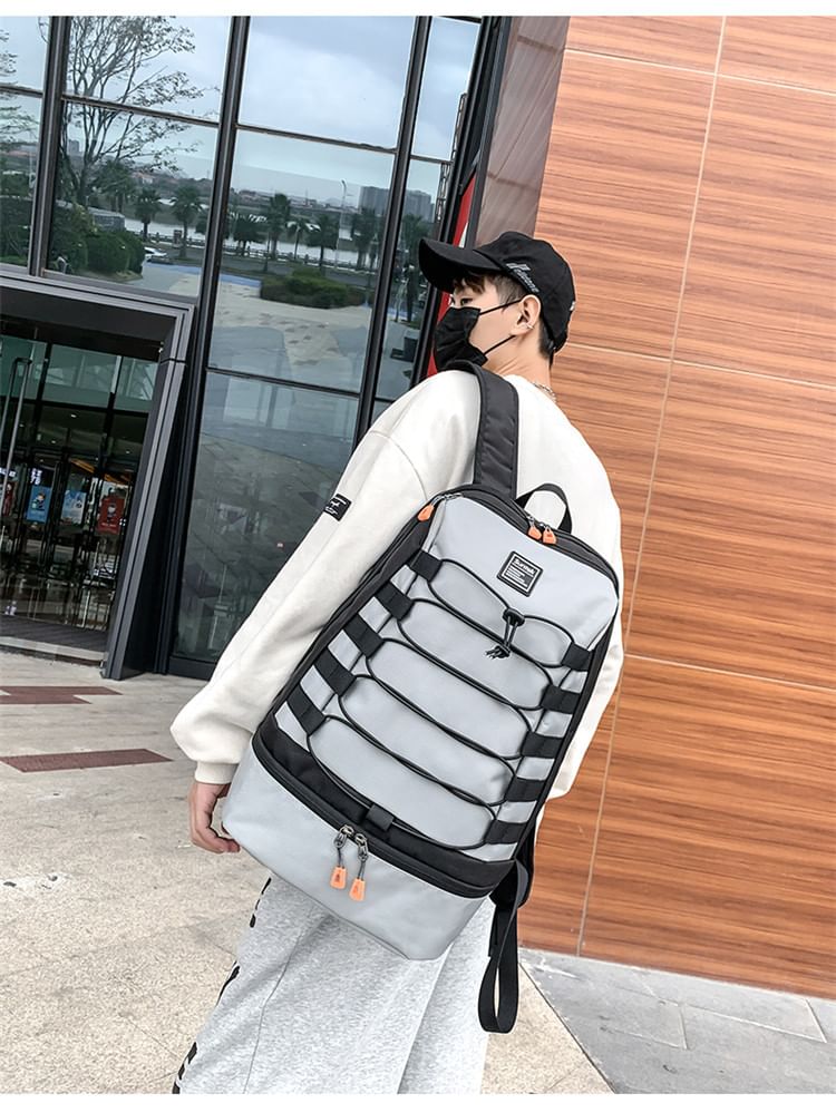 Lettering Applique Laptop Backpack