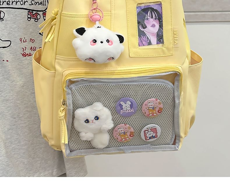 PVC Panel Nylon Laptop Backpack / Bag Charm / Badge / Set