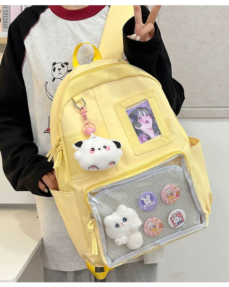 PVC Panel Nylon Laptop Backpack / Bag Charm / Badge / Set
