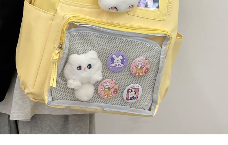 PVC Panel Nylon Laptop Backpack / Bag Charm / Badge / Set