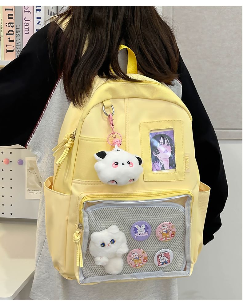 PVC Panel Nylon Laptop Backpack / Bag Charm / Badge / Set