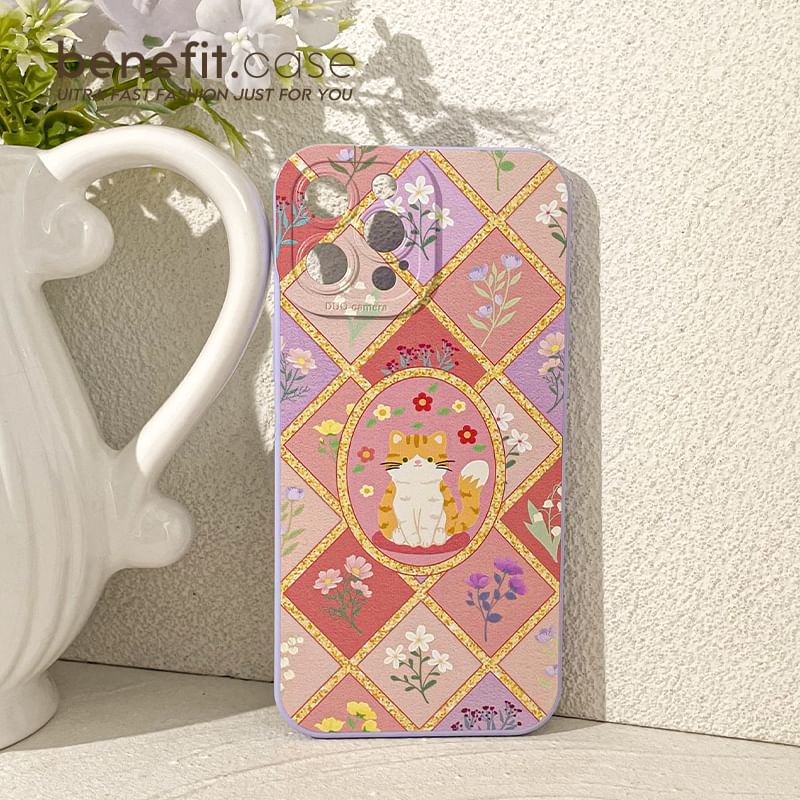 Phone Cat Case Floral