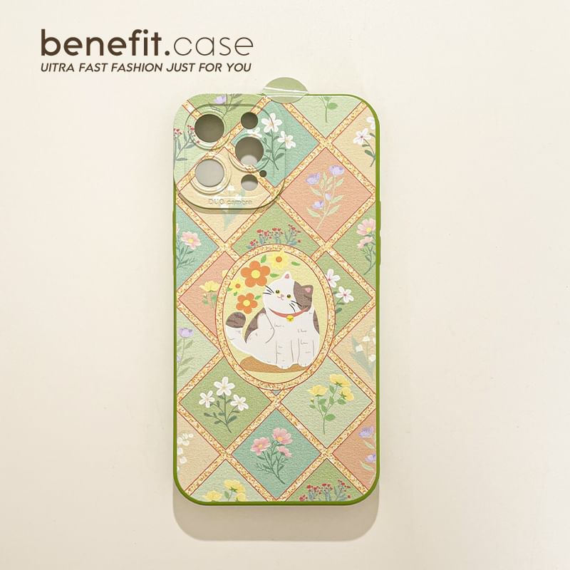 Phone Cat Case Floral