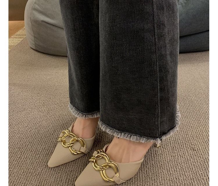 Sample Stiletto Pointed Toe Chained D'Orsay Pumps