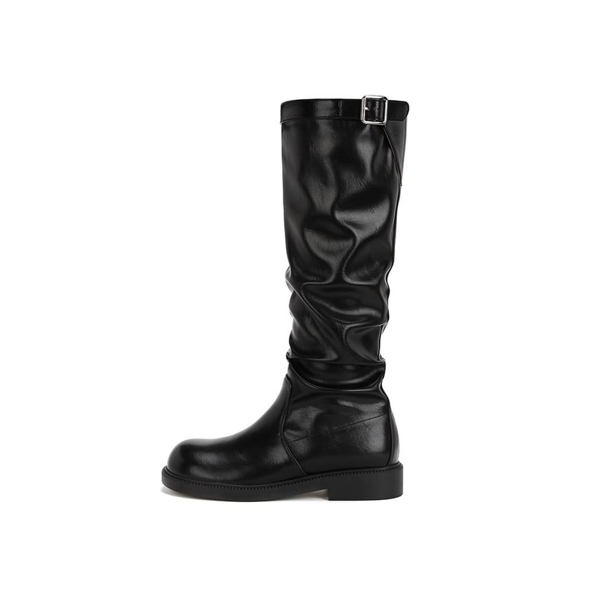 Mid Plain / Tall Calf Buckled Boots
