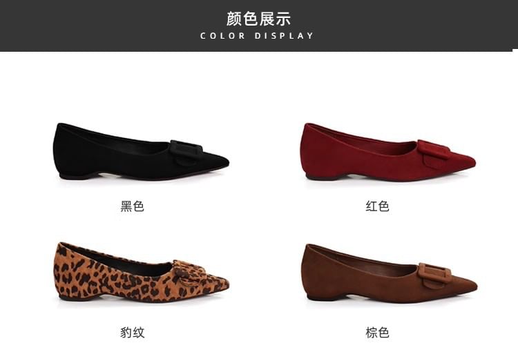 Toe Flats Buckled Pointed