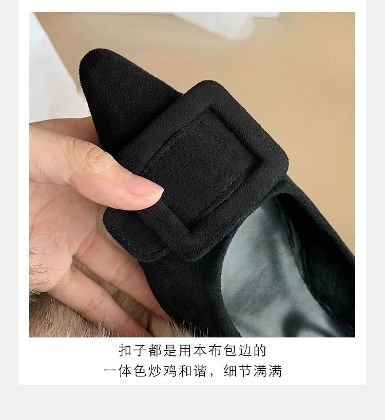 Toe Flats Buckled Pointed