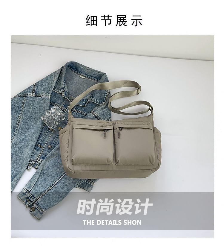 Nylon Plain Bag Messenger