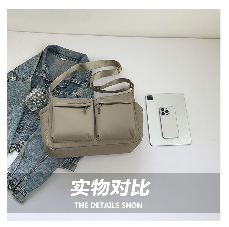 Nylon Plain Bag Messenger