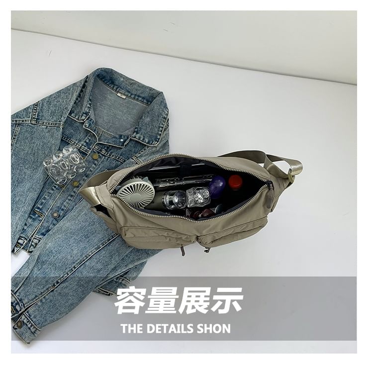 Nylon Plain Bag Messenger