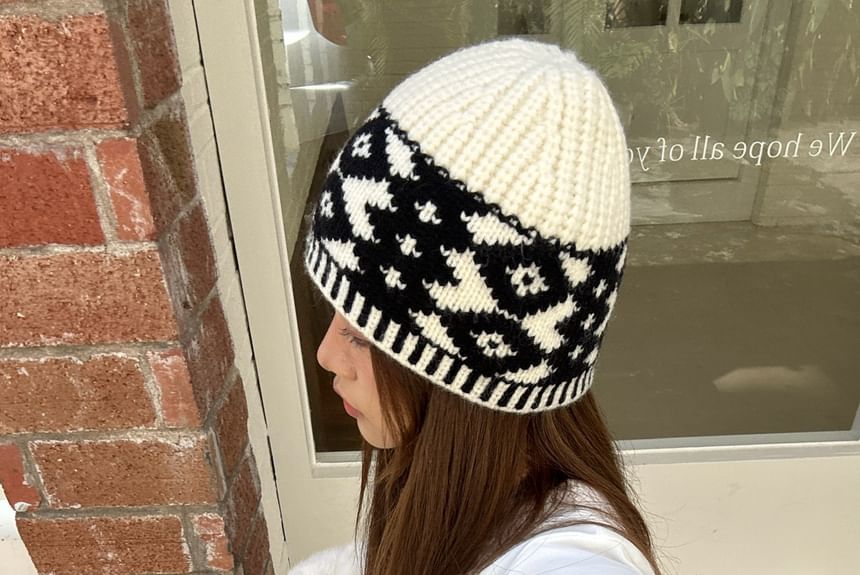 Patterned Knit Beanie