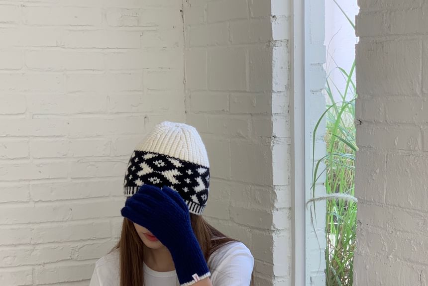 Patterned Knit Beanie