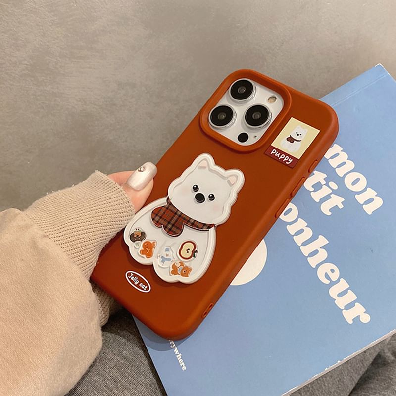 Dog Embroidered Case Phone