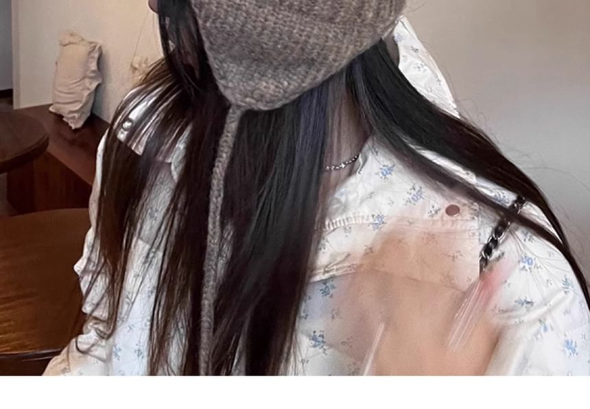 Hat Knit Pom Trapper