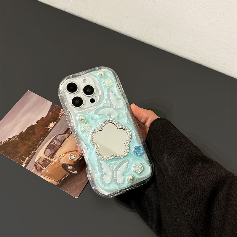 Mirrored Phone Case Floral