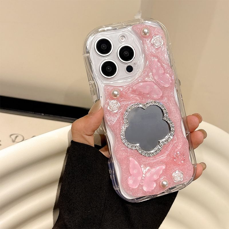 Mirrored Phone Case Floral