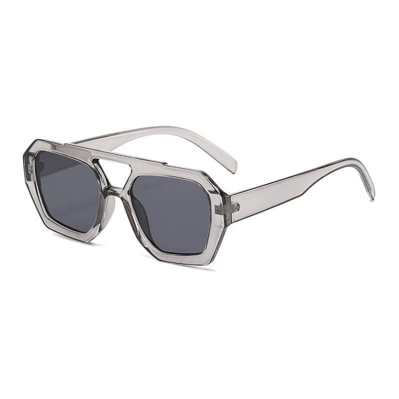 Double Bridge Geometric Sunglasses