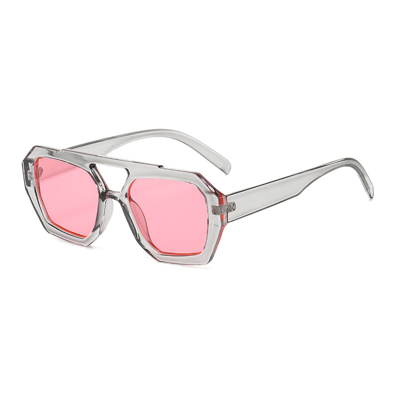Double Bridge Geometric Sunglasses