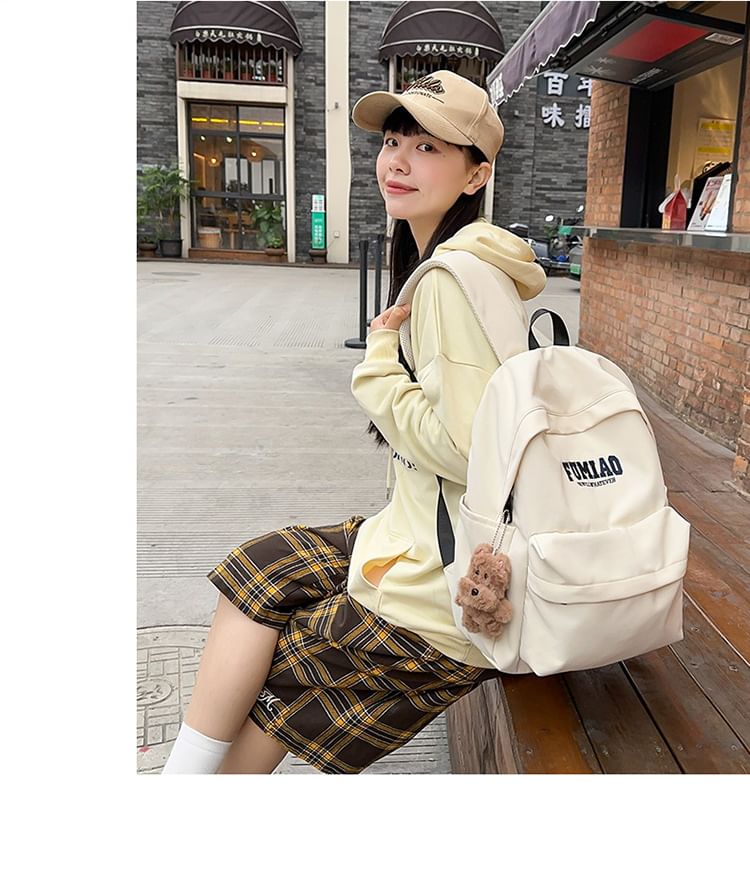 Sample Lettering Embroidered Nylon Laptop Backpack / Bag Charm / Set