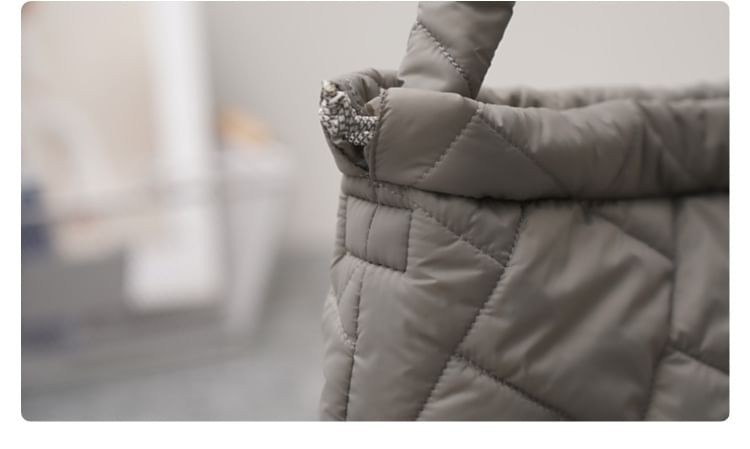 Sample Plain Drawstring Quilted Tote Bag