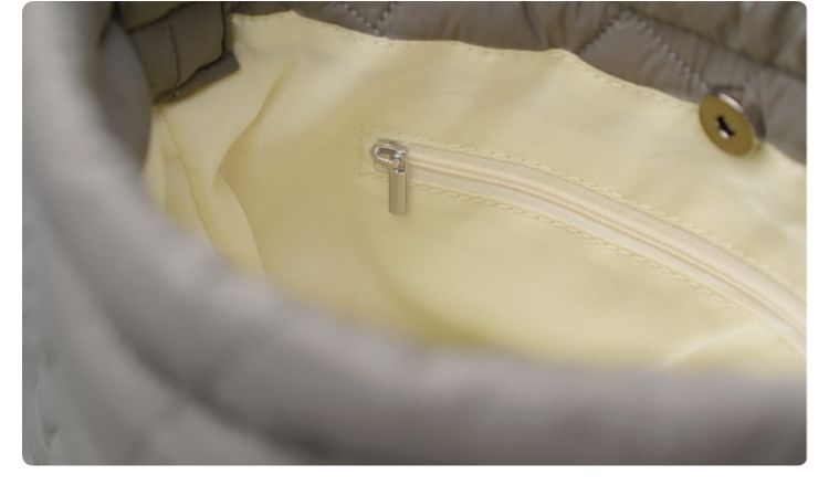 Sample Plain Drawstring Quilted Tote Bag
