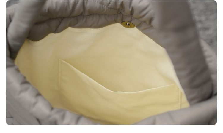Sample Plain Drawstring Quilted Tote Bag