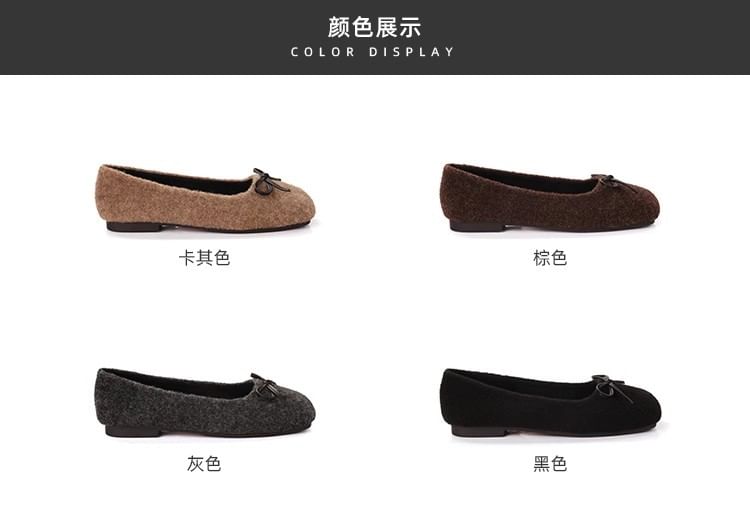 Toe Bow Accent Square Flats