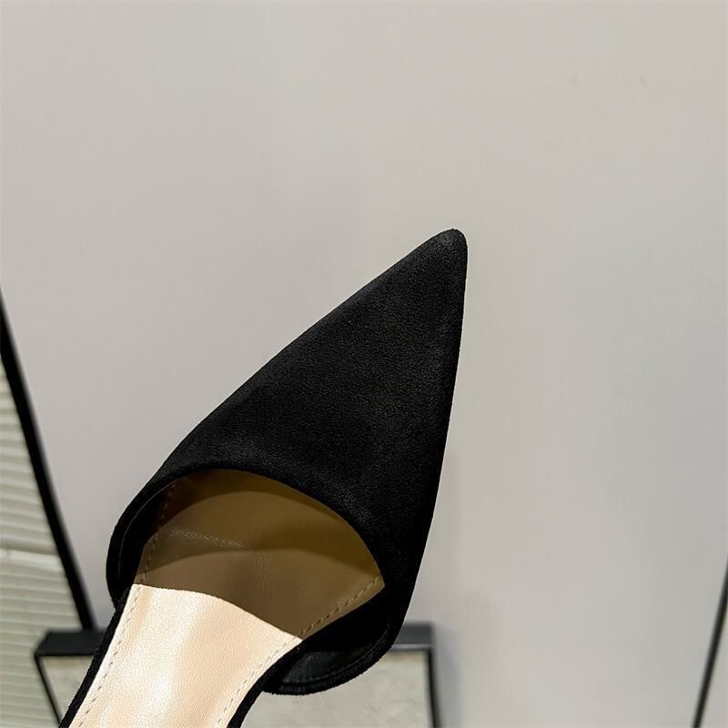 Sample Pointed Toe Platform Bow Rhinestone Fringe Ankle Strap Velvet Stiletto Pumps