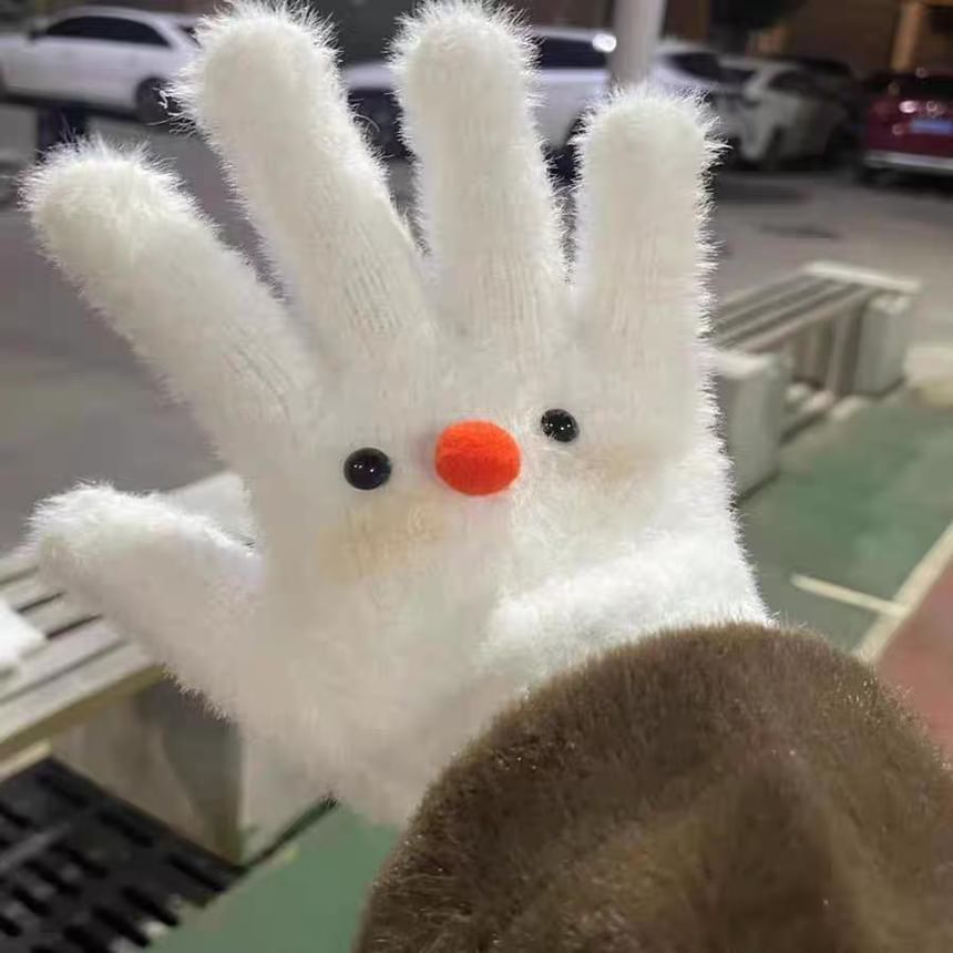 Fluffy Cartoon Gloves