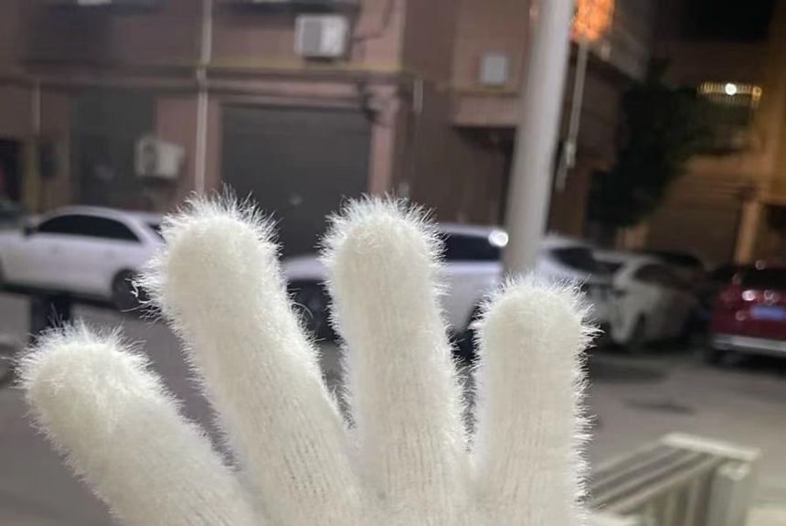 Fluffy Cartoon Gloves