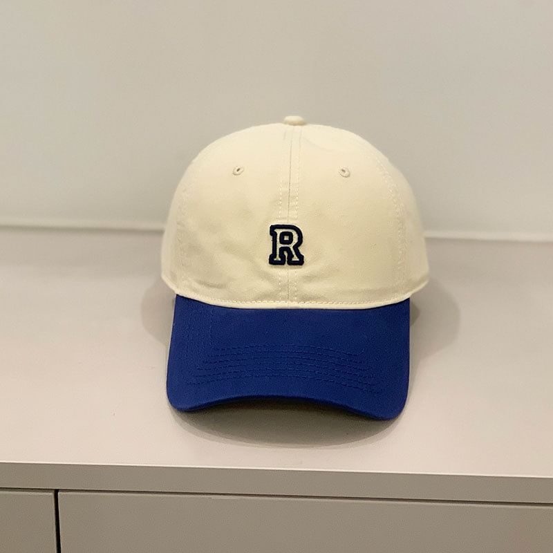 Cap Baseball Two Tone Embroidered Lettering