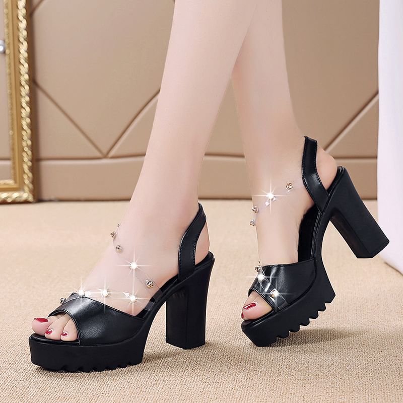 Sandals Chunky Heel Platform