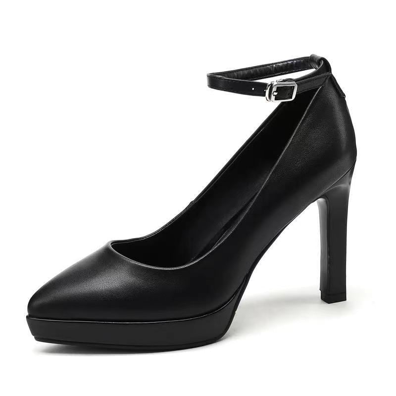 Heel Ankle Strap Stiletto Platform Pointy Sandals