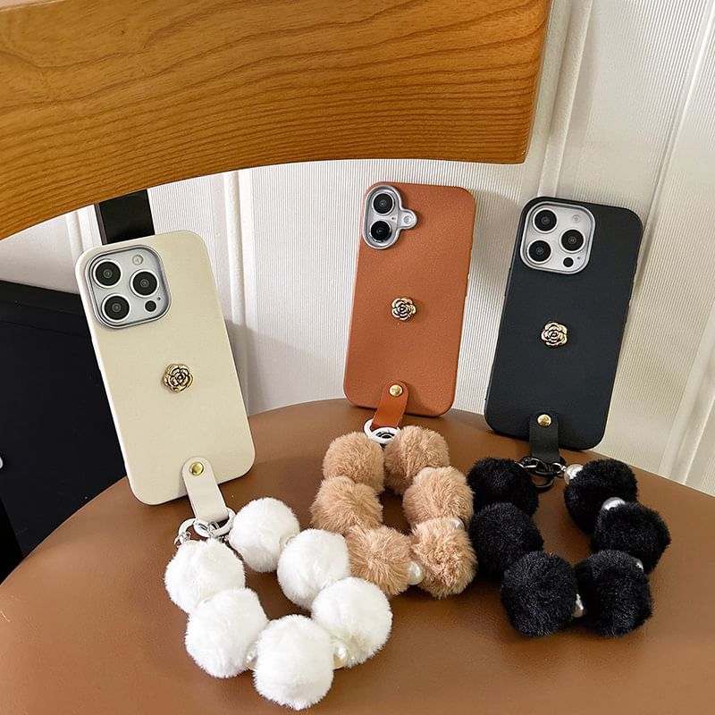 Floral Case Phone with Strap