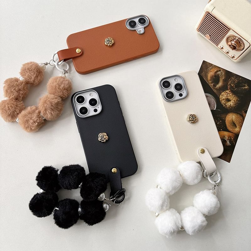 Floral Case Phone with Strap