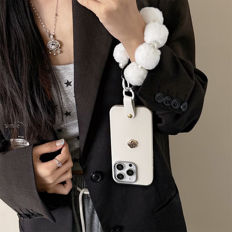 Floral Case Phone with Strap