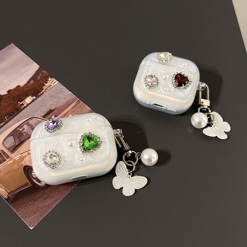 / with Earphone Case AirPods Rhinestone Charm Skin Pro