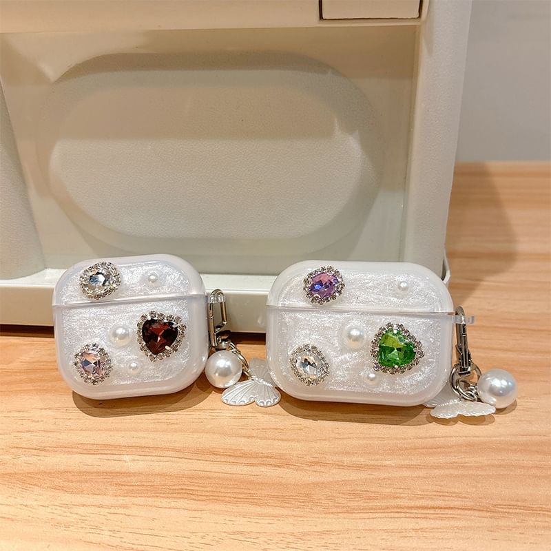 / with Earphone Case AirPods Rhinestone Charm Skin Pro