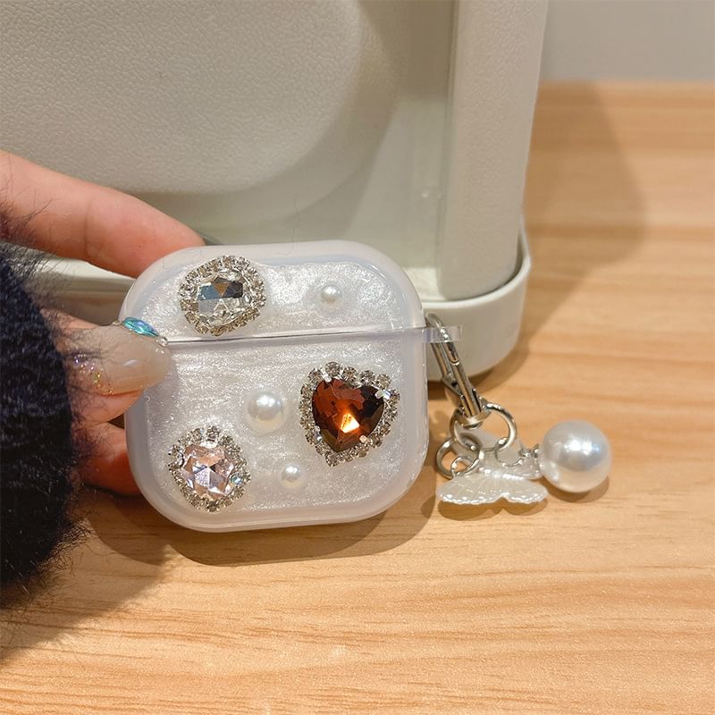 / with Earphone Case AirPods Rhinestone Charm Skin Pro