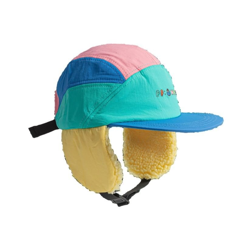 Lettering Block Earflap Cap Color
