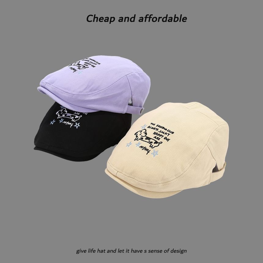 Newsboy Hat Cartoon Embroidery