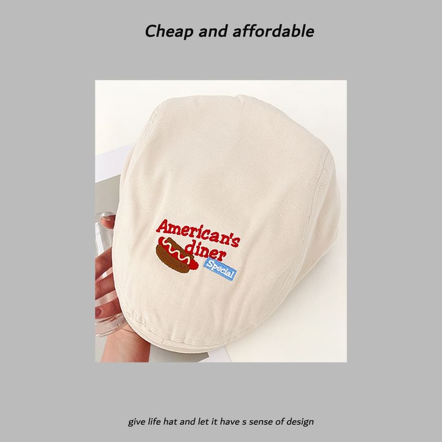 Newsboy Hat Embroidery Cartoon