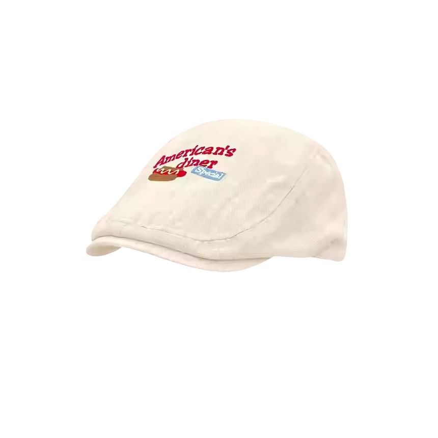 Newsboy Hat Embroidery Cartoon