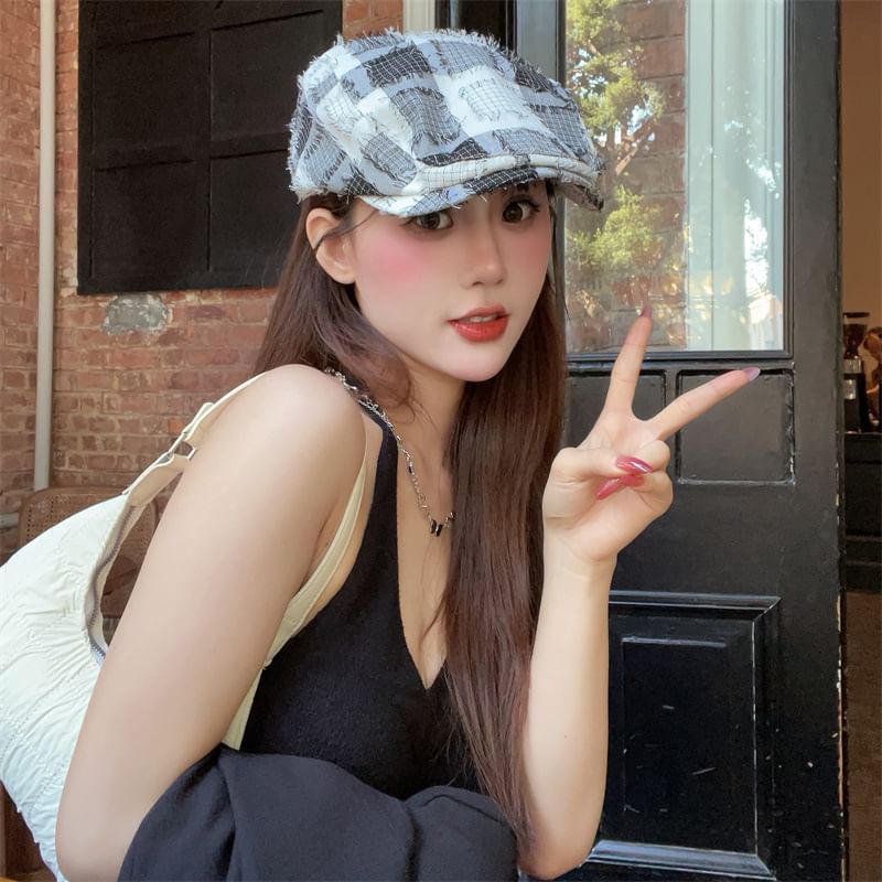 Bucket Patchwork Distressed Hat