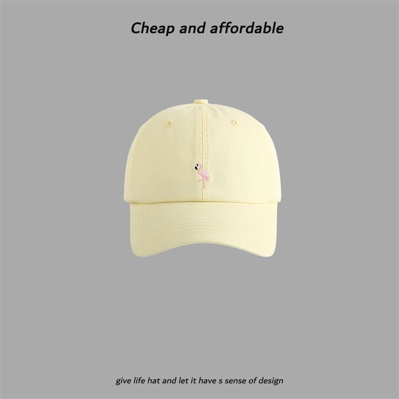 Cap Embroidered Baseball Flamingo