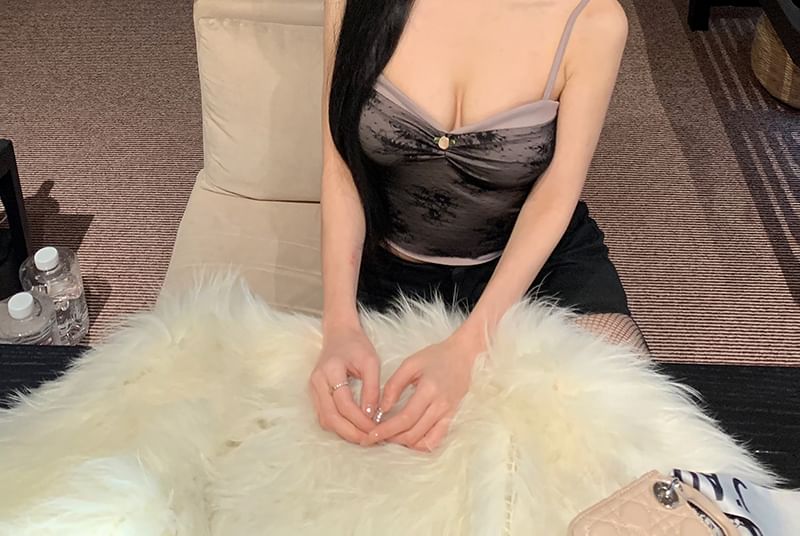 SampleLace Crop Camisole Top